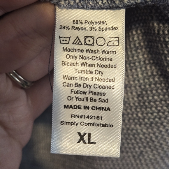 LuLaRoe Blue‎ Cowlneck Knit Top - Picture 4 of 7